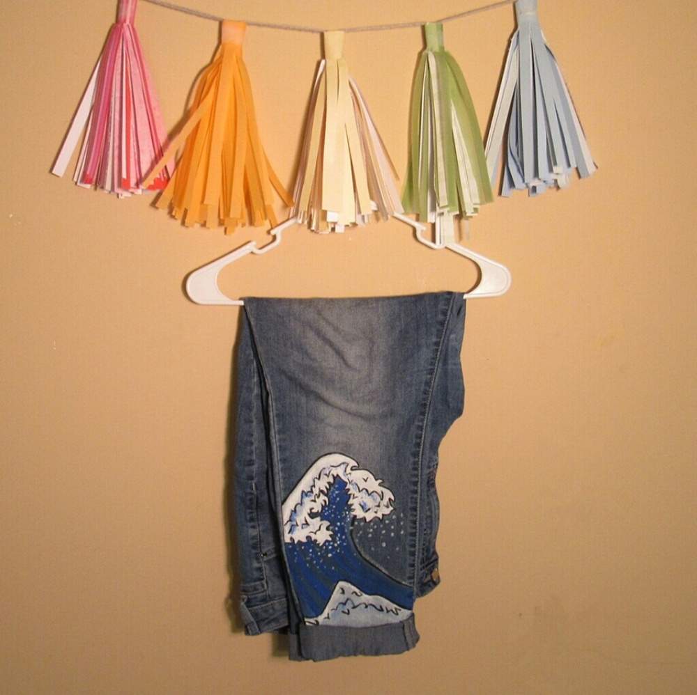 Hand painted jeans
